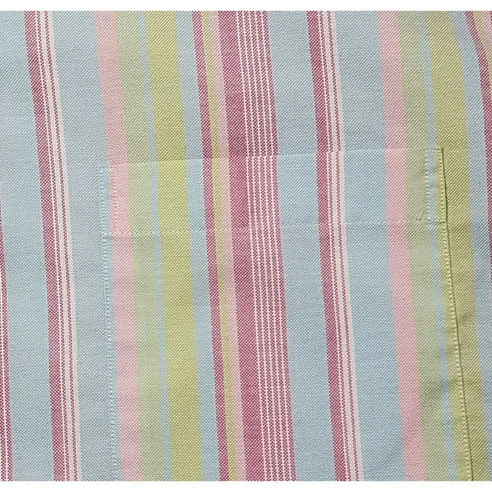 Lands End Men's Short Sleeve‎ Striped Multicolor Button Down Shirt Size L (17.5) - Picture 5 of 12
